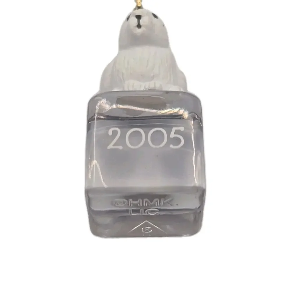 2005 Hallmark Ice‎ Block Buddies Miniature Ornament Bunny Rabbit U65/8972